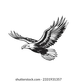 Minimalist vector of an eagle.