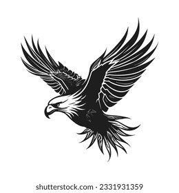 Minimalist vector of an eagle.