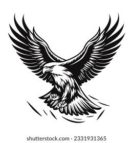 Minimalist vector of an eagle.