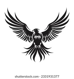 Minimalist vector of an eagle.