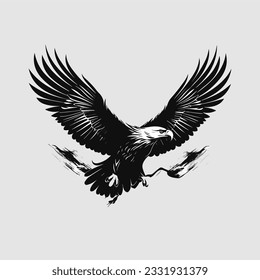 Minimalist vector of an eagle.