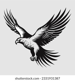 Minimalist vector of an eagle.