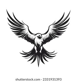 Minimalist vector of an eagle.