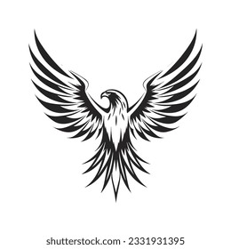 Minimalist vector of an eagle.