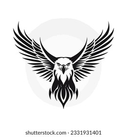 Minimalist vector of an eagle.