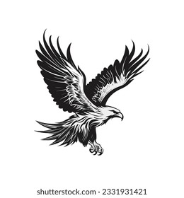 Minimalist vector of an eagle.