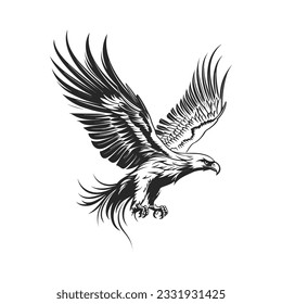 Minimalist vector of an eagle.