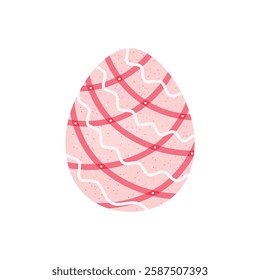 Minimalist vector Easter eggs with elegant hand-drawn patterns, suitable for invitations, wrapping paper, and website elements