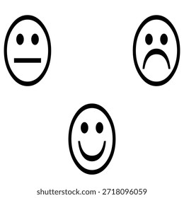 Iconos de la cara del Vector minimalista que representan diversas emociones