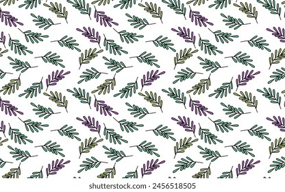 Minimalist vector floral seamless pattern