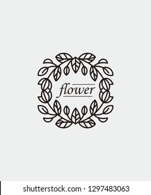 Minimalist Vector Flower Logo