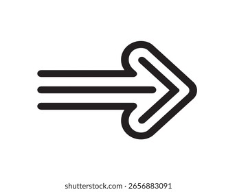 Minimalist Vector Forward Icon for UI Elements