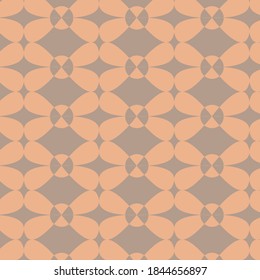 Minimalist vector geometric seamless pattern collection. Simple colorful background swatches. Abstract modern textures. Brown and orange color.