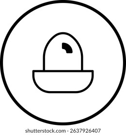 Minimalist Vector Graphic of Potted Succulent, Aesthetic Botanical Illustration within a Circle
