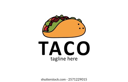 Minimalist Vector graphic of tacos. Illustration vector graphic of tacos. Perfect for menu books, posters, banners, etc.