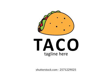 Minimalist Vector graphic of tacos. Illustration vector graphic of tacos. Perfect for menu books, posters, banners, etc.