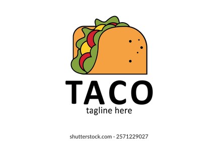 Minimalist Vector graphic of tacos. Illustration vector graphic of tacos. Perfect for menu books, posters, banners, etc.