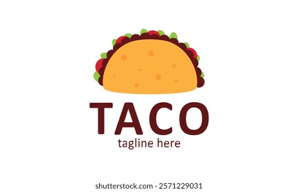 Minimalist Vector graphic of tacos. Illustration vector graphic of tacos. Perfect for menu books, posters, banners, etc.