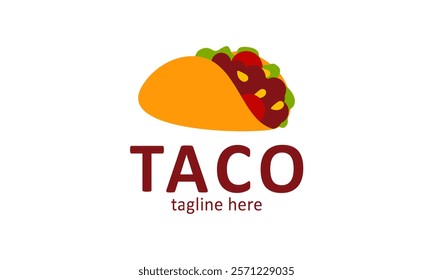 Minimalist Vector graphic of tacos. Illustration vector graphic of tacos. Perfect for menu books, posters, banners, etc.