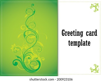 Minimalist vector greeting card template