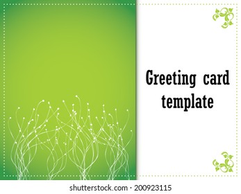 Minimalist vector greeting card template