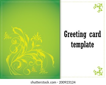 Minimalist vector greeting card template