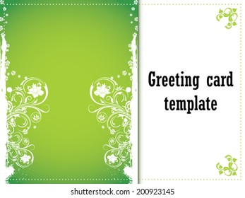 Minimalist vector greeting card template