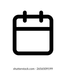Icono de Vector minimalista de calendario para interfaz de usuario y Diseño web.