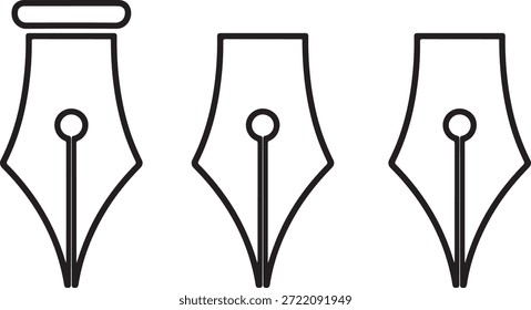 Un ícono de Vector minimalista de un instrumento de escritura clásico en uso, que simboliza la creatividad, la autoría o el inicio de un nuevo proyecto