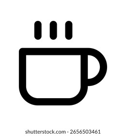Icono de Vector minimalista de café para UI y Diseño web.
