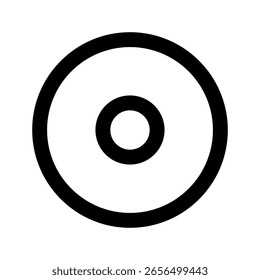 Ícone de vetor minimalista do disco para interface do usuário e design da Web.