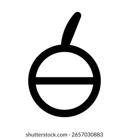 Ícone de vetor minimalista do globo para UI e web design.