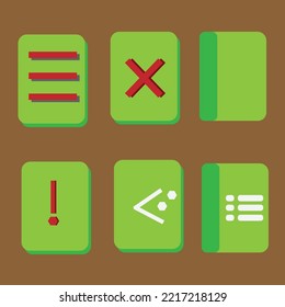 A Minimalist Vector Icon Pack With Eco friendly Go Green Color Scheme, Minimalist document, folder icon for desktop, web and smartphone use, Environmental friendly message icons.