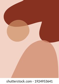 Minimalist vector illustration with abstract shapes. Abstraction in natural colors for cards, posters, stationery.