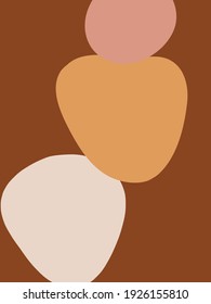 Minimalist vector illustration with abstract shapes. Abstraction in natural colors for cards, posters, stationery.