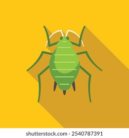 Minimalist vector illustration of an aphid, a common garden pest