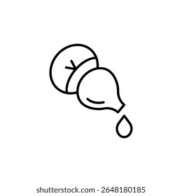 Ilustração Vetorial Minimalista De Arganos Com Queda De Gota