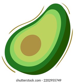 Minimalist vector illustration of an avocado
perfect for a menu decoration or a sticker