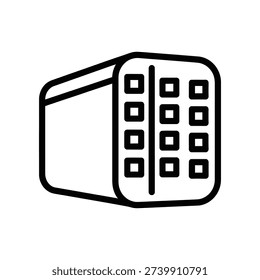 Minimalist vector illustration of a blank calendar icon with clean lines, ideal for scheduling, planning, and organizational design projects.