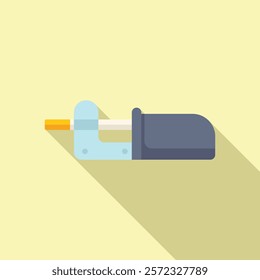 Minimalist vector illustration of a blue stapler, ideal for office supply themes