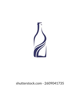 Minimalist vector illustration of a  bottle design	
