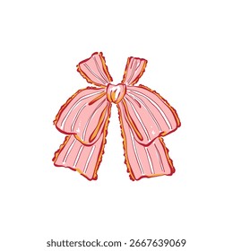 Ilustração vetorial minimalista de um arco. Arte de linha desenhada à mão em estilo moderno, elemento de design decorativo em fundo claro.