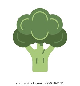 Una Ilustración vectorial minimalista de una verdura de brócoli