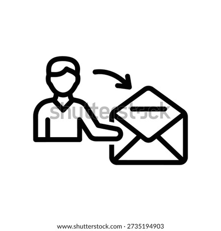 Minimalist vector illustration of a businessperson refusing negative feedback, symbolizing rejection, decision-making, and professional resilience in corporate settings.