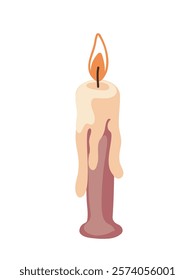 Minimalist vector illustration of a candle
