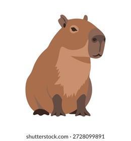 Eine minimalistische Vektorgrafik einer Capybara