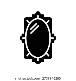 Minimalist vector illustration of a classic black film camera icon with clean lines, perfect for photography, vintage design, and digital media projects.