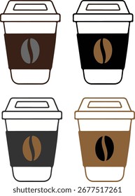 Una Ilustración vectorial minimalista de una taza de café en estilo plano limpio. Ideal para su uso en marcas de cafeterías, diseños de menús, empaques, iconos web o proyectos gráficos modernos. El diseño sencillo enfatiza la elegancia