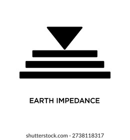 Minimalist vector illustration of earth impedance symbol with clean lines, ideal for electrical engineering diagrams, safety guides, and technical presentations.