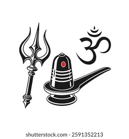 a minimalist vector illustration featuring hindu 